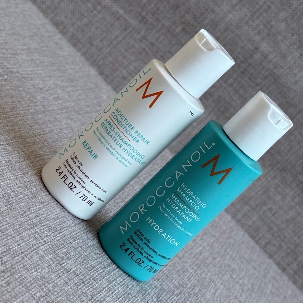 Moroccan Oil Moisture Repair Conditioner & Hydrating Shampoo 2.4 fl oz/70 ml